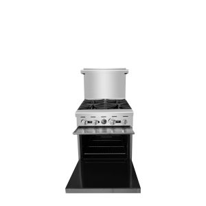 AGR-4B 24" 4-Burner Range with (1) 20" Wide Oven, Gas