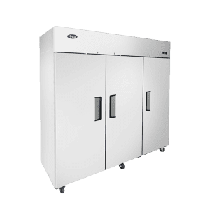 MBF8003GR — 78"-Wide Top Mount Solid 3-Door S/S Reach-in Freezer