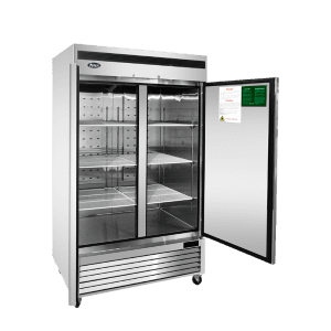 MBF8507GR — 55"-Wide Bottom Mount Solid Two-Door Reach-in S/S Refrigerator