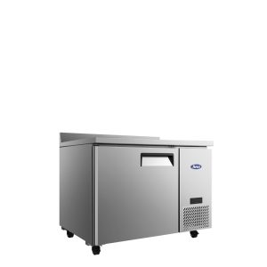 MGF44GR - 44" Single-Door Stainless Steel Worktop Refrigerator with Backsplash, Side-Mount