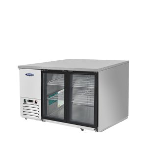 MBB48GGR — 48″ 2-Door Back Bar Cooler with Glass Door, Stainless Steel