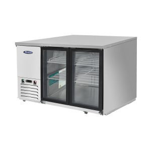 MBB59GGR — 59″ 2-Door Back Bar Cooler with Glass Door, Stainless Steel