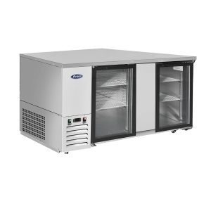 MBB69GGR — 69″ 2-Door Back Bar Cooler with Glass Door, Stainless Steel