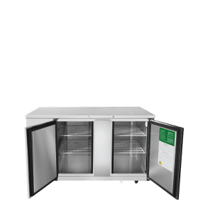 MBB69GR — 69″ 2-Door Back Bar Cooler with Solid Door, Stainless Steel