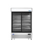 MCF8709GR — 55"-Wide  Two (2) Glass Sliding-Door S/S Bottom-Mount Merchandiser Refrigerator