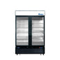 MCF8733GR — 40"-Wide  Two (2) Glass-Door Black Cabinet Bottom-Mount Merchandiser Refrigerator